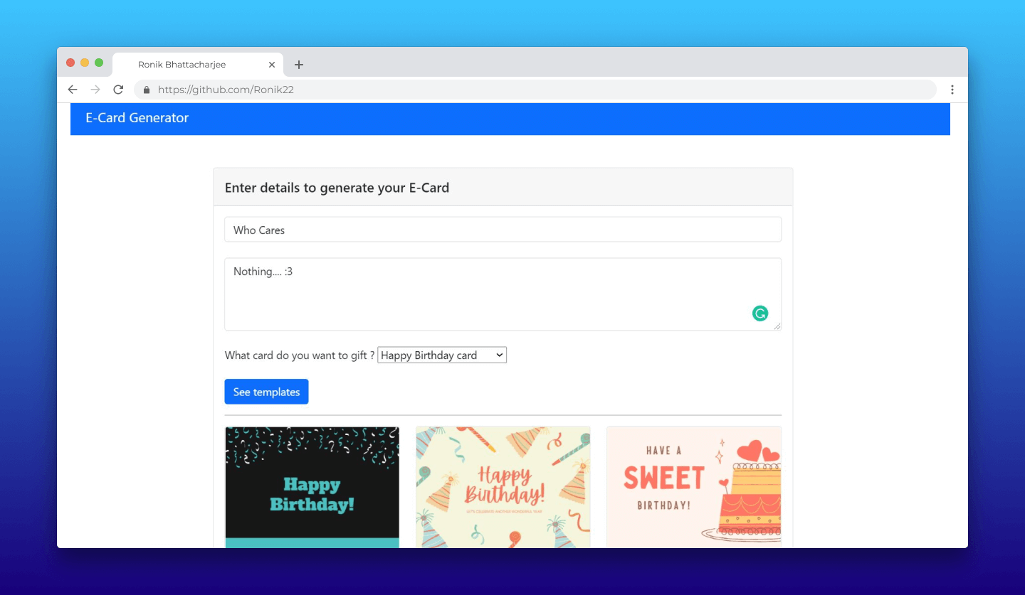 E-Card Generator
